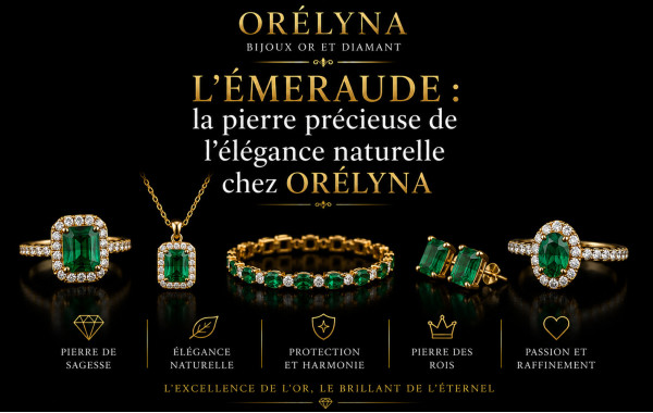 L’émeraude : la pierre précieuse de l’élégance naturelle chez Orelyna